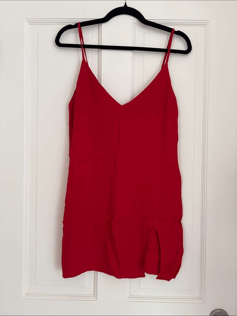 Reformation Red V-Neck Spaghetti Strap Slip Cami
